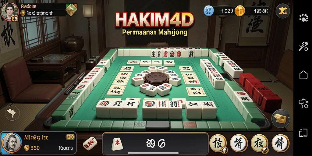 Screenshot HAKIM4D menampilkan gameplay seru Mahjong.