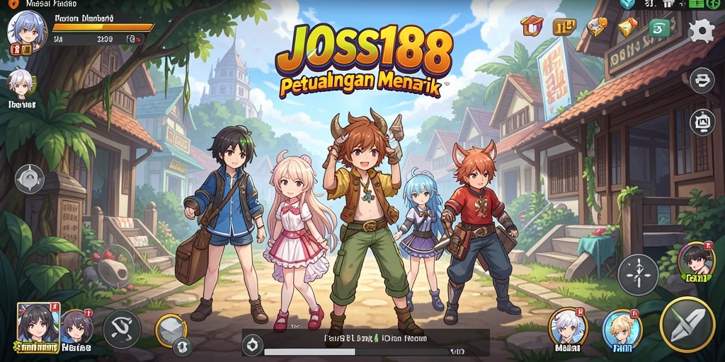 Tampilan gameplay JOSS188 yang menarik dan dinamis dalam dunia anime.