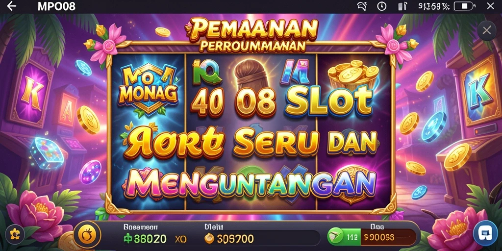 Screenshot gameplay MPO08 menampilkan pengalaman bermain slot yang mendebarkan.