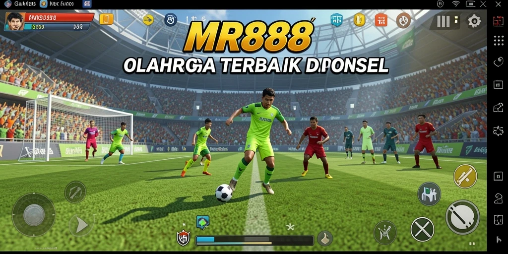 Tampilan gameplay seru dalam MR888 dengan aksi olahraga yang mendebarkan.