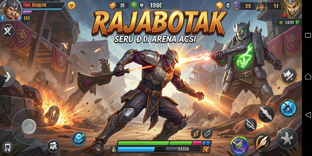 Tangkapan layar menunjukkan karakter bertarung dalam pertempuran sengit dengan efek aksi yang menawan.